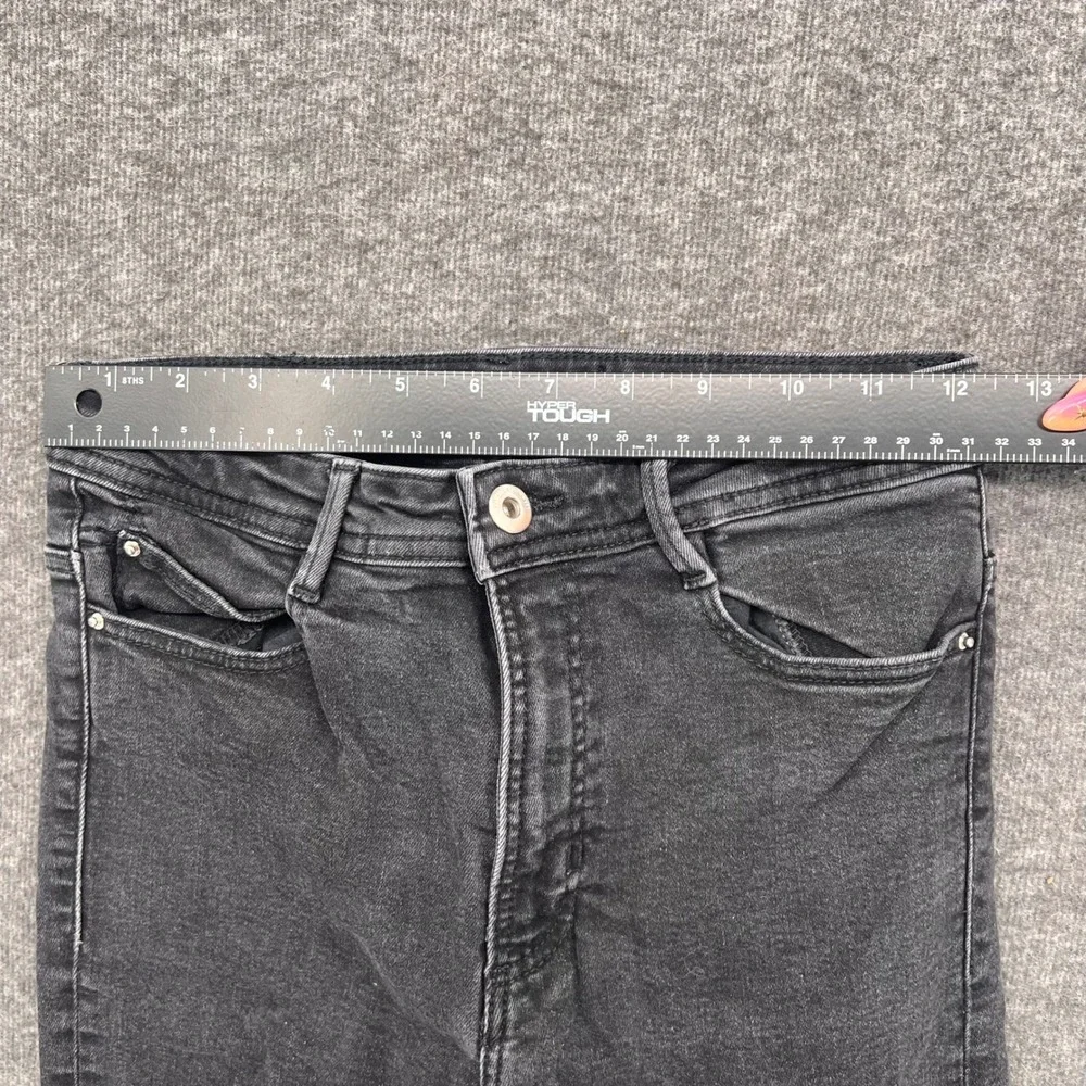 Zara Trafaluc Womens High Rise Skinny Jeans‎ Faded Black Size 6 Stretch Denim